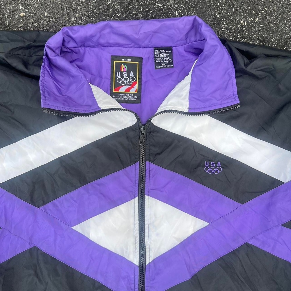 1990s Olympics AOP USA Zip Up size XL